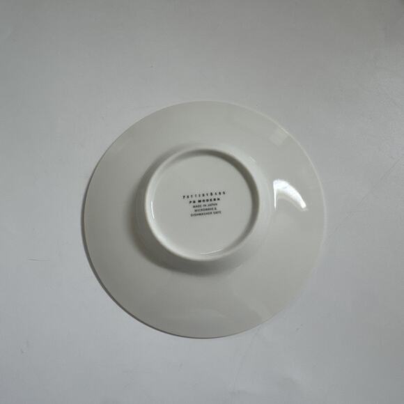 Lot of 5 Pottery Barn PB Modern Great White Saucers Only Espresso 6.25" JAPAN - Picture 3 of 8